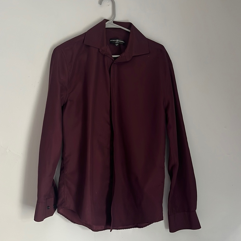 Men’s Small Violet Long Sleeve button down dress shirt